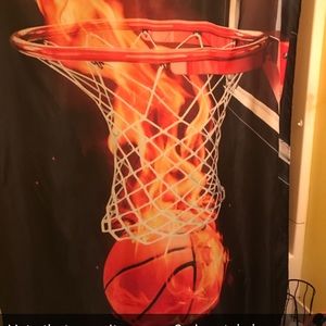 3D Basketball shower curtain